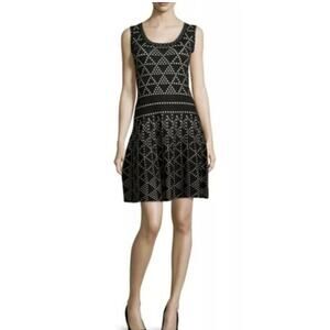 Nannette  Lepore Black and White Dazzling Diamond Dress - size Small
